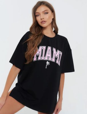 Трикотажна футболка з написом "Маямі" на грудях 42-46 (в кольорах) LS b0094 фото