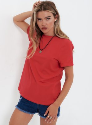 Трикотажна жіноча футболка без принтів 42-46 (в кольорах) LS b0329 фото