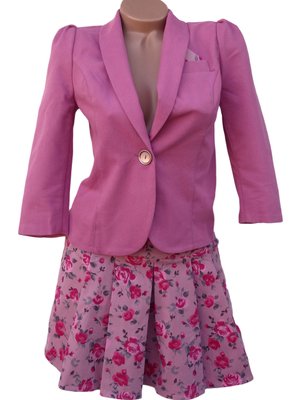 Жіночий костюм: піджак і спідниця (різні забарвлення 44-50) MA 7022 фото