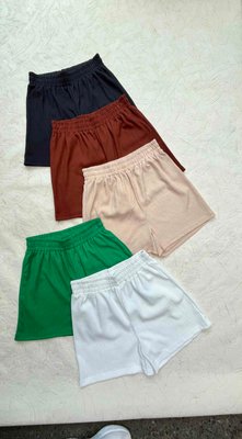 Однотонные стильные шорты на лето из жатки S-XL (в расцветках) RX 1231 фото
