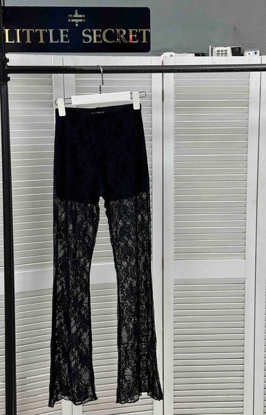 Трендовые модные брюки из рубчика и сетки S-L LS 1983 фото