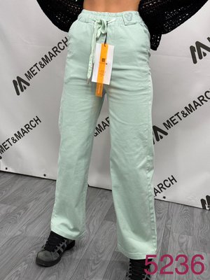 Прямые комфортные штаны на резинке S-XL (в расцветках) ER 5236 фото