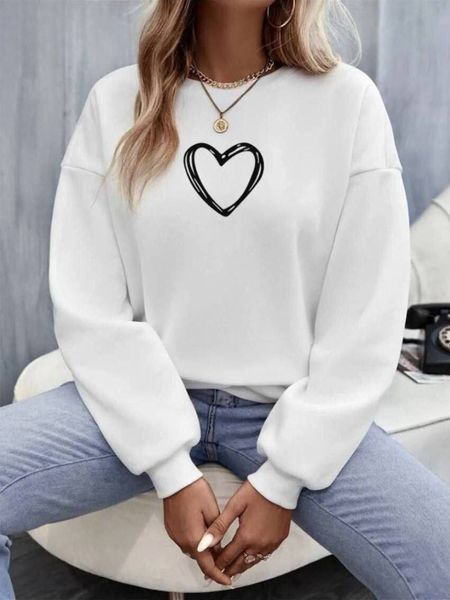 Теплый флисовый свитшот с сердцем на груди M-XXL (в расцветках) CH 1033 фото