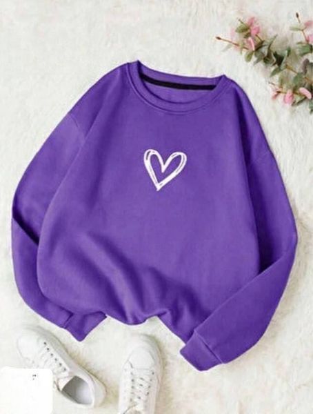 Теплый флисовый свитшот с сердцем на груди M-XXL (в расцветках) CH 1033 фото