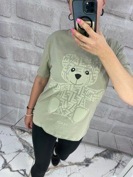 Стильная футболка с красивым рисунком мишки S-L (в расцветках) PM 5002 фото