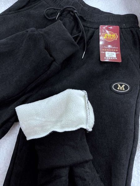 Стильні теплі джогери на хутрі з манжетами внизу 2XL-6XL (в кольорах) MC 2038 фото