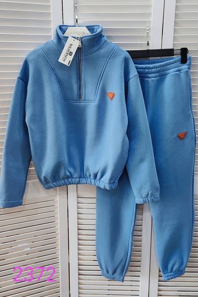 Спортивный флисовый костюм из свитшота и брюк S-L (в расцветках) ER 2372 фото