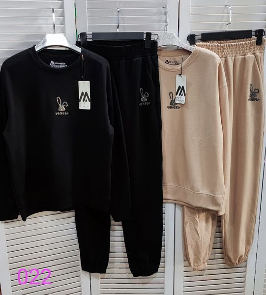 Однотонный удобный костюм из джемпера и брюк M-XL (в расцветках) ER 022 фото