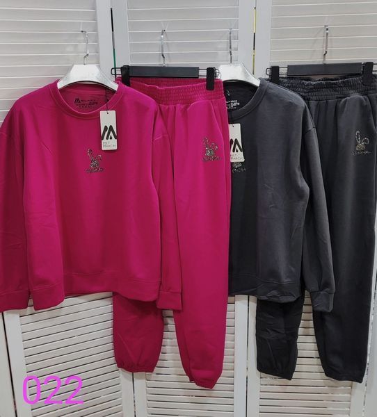 Однотонный удобный костюм из джемпера и брюк M-XL (в расцветках) ER 022 фото