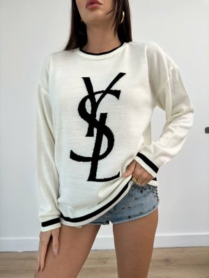 Жіночий модний светр з принтом 42-46 (в кольорах) VN 91299 фото