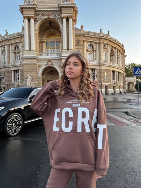 Теплый спортивный костюм из худи и брюк 42-50 (в расцветках) MC 4114 фото