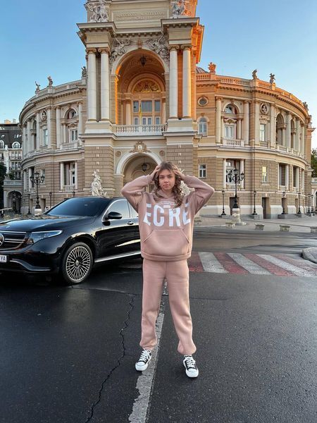 Теплый спортивный костюм из худи и брюк 42-50 (в расцветках) MC 4114 фото