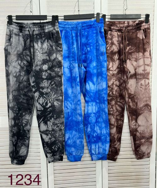 Модные женские брюки с абстрактным принтом S-XL (в расцветках) ER 1234 фото