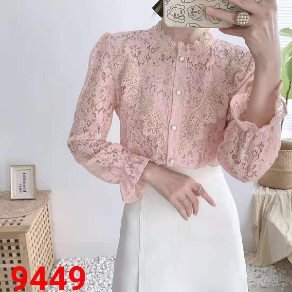 Ніжна мереживна блузка Китай 42-46 (в кольорах) G W 9449 фото