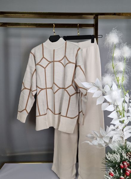 Свободный женский костюм из гольфа и брюк M-XL (в расцветках) PM 224512 фото