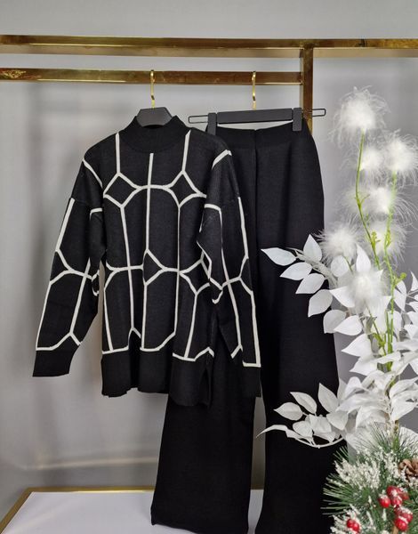 Свободный женский костюм из гольфа и брюк M-XL (в расцветках) PM 224512 фото