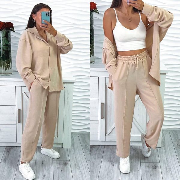 Костюм двойка из жатой ткани 42-48 BB 325 фото
