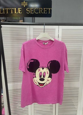 Свободная модная футболка "варенка" с Микки Маусом S-L (в расцветках) LS 2222 фото