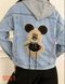 Джинсовая куртка с капюшоном и рисунком на спинке M-XL (в расцветках) LS 5061-1 фото 2