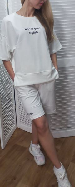 Базовый легкий костюм-двойка из футболки и шортов S-L (в расцветках) OK 35138 фото