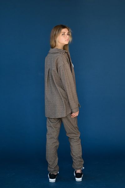 Зручний кашеміровий костюм із сорочки та штанів 42-48 (в кольорах) MC 2283 фото