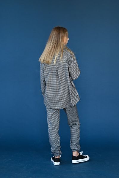 Зручний кашеміровий костюм із сорочки та штанів 42-48 (в кольорах) MC 2283 фото