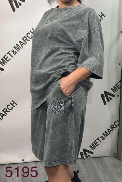 Вільний жіночий костюм "варьонка" фасону оверсайз S-L (в кольорах) ER 5195 фото