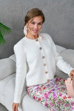 Однотонная короткая кофта на пуговицах 42-46 (в расцветках) PM 8301 фото