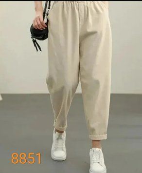 Комфортні повсякденні штани на резинці та з кишенями M-XL (в кольорах) ER 8851/11 фото