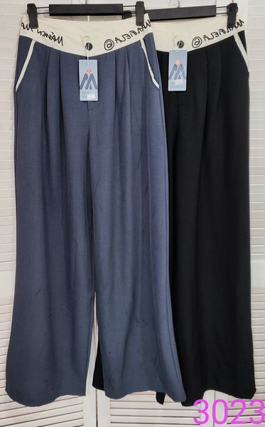 Свободные прямые брюки из костюмки S-L (в расцветках) ER 3023 фото
