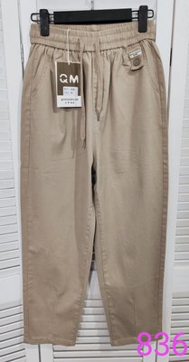 Однотонні повсякденні штани на резинці M-XXL (в кольорах) ER 836 фото
