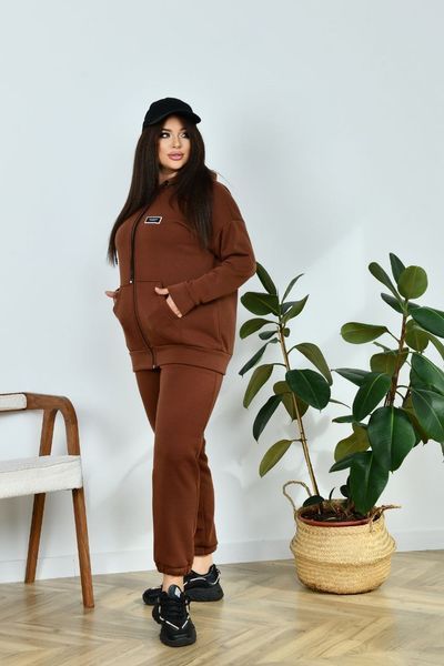 Теплый батальный костюм из толстовки и брюк 50-64 (в расцветках) MC 5073 фото