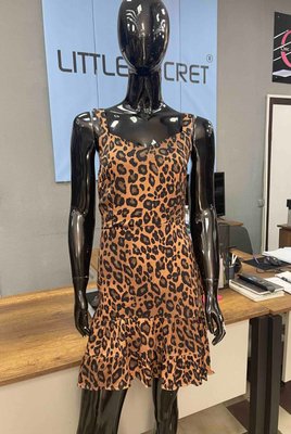Короткое платье-сарафан с леопардовым принтом S-L LS 91365 фото