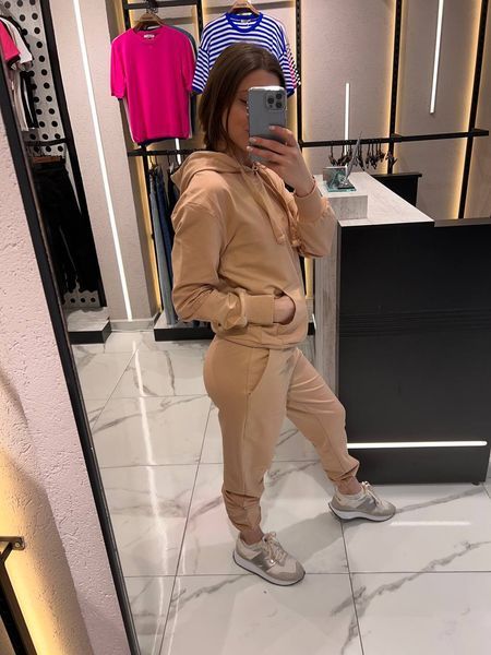 Однотонный спортивный костюм-двойка из двунити S-L (в расцветках) VN 91325 фото