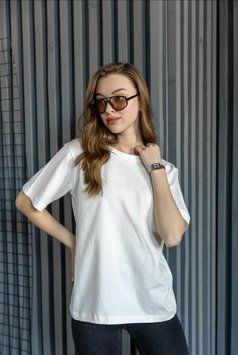Однотонна трикотажна футболка в базовому стилі S-L (в кольорах) LS 2868 фото