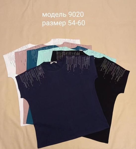 Большая футболка супербатал со стразами 54-58 (в расцветках) G 9020 фото