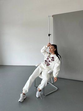 Удобный повседневный костюм с качественным накатом 42-50 (в расцветках) BB 466/403/1 фото