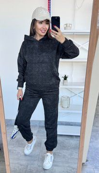 Флисовый теплый костюм из худи и брюк 42-48 (в расцветках) SC 9044 фото