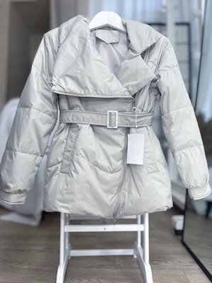 Стильна однотонна куртка з поясом M-XXL (в кольорах) MC 14400 фото