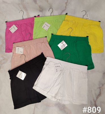 Стильні однотонні шорти міні 42-44 (в кольорах) GG 809 фото