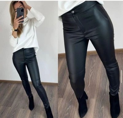 Стильные женские кожаные брюки (42-48) OSM 52321 фото