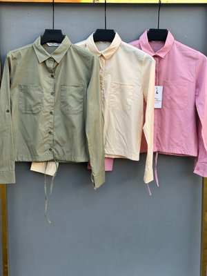 Однотонна жіноча сорочка з кишенями та зав'язками S-XL (в кольорах) VN 91516 фото