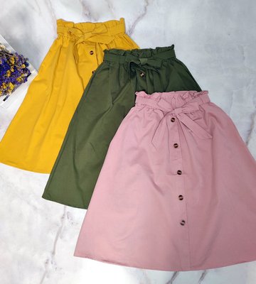 Универсальная удобная юбка с пуговицами и поясом 42-46 (в расцветках) GG 8908 фото
