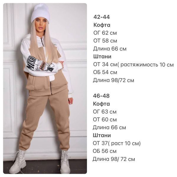 Зручний костюм-двійка з толстовки і штанів 42-48 (в кольорах) PR 0377 фото