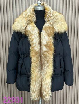Теплий комфортний пуховик з красивим хутром S-L (в кольорах) ER 22931 фото
