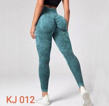 Однотонні жіночі лосини з ефектом пуш-апу S-L (в кольорах) ER KJ 012 фото