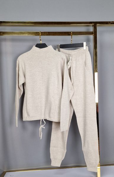 Однотонний жіночий костюм оверсайз із светра та штанів S-L (в кольорах) PM 16355 фото