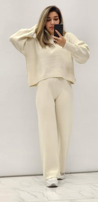 В'язаний теплий костюм-двійка зі светру та штанів 42-46 (в кольорах) LS 535 фото