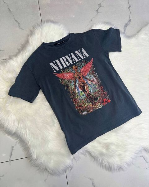 Чорна футболка Nirvana з принтом &laquo;In Utero&raquo; S M L ZV 08665 фото