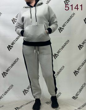 Теплый флисовый костюм из худи и брюк S-L (в расцветках) ER 5141/11 фото
